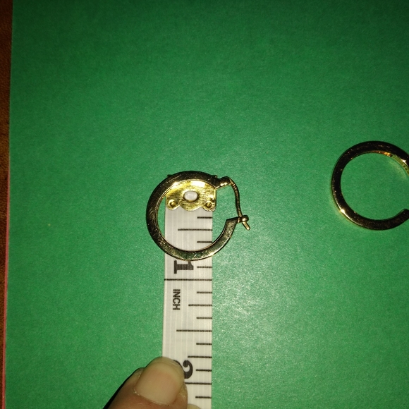 Gold over 925 loop earrings 5.8 grams - Picture 6 of 6